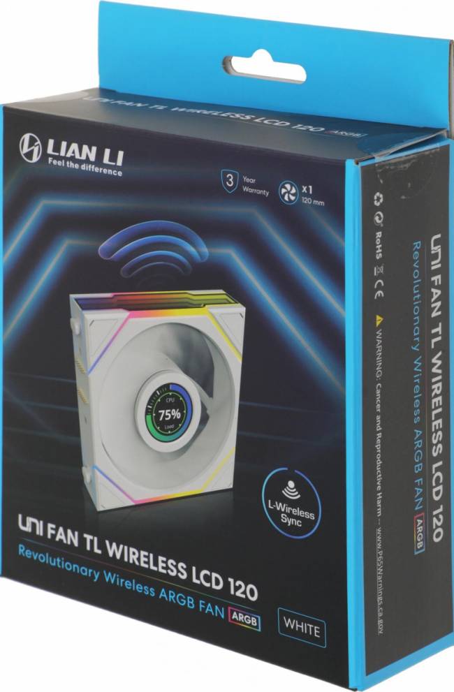 Вентилятор для корпуса Lian-Li G99.12TLLCD1W1W.R0 — для бизнеса и офиса Вентилятор для корпуса Lian-Li G99.12TLLCD1W1W.R0 — для бизнеса и офиса