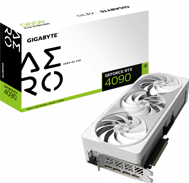 Видеокарта Gigabyte GV-N4090AERO OC-24GD — для бизнеса и офиса Видеокарта Gigabyte GV-N4090AERO OC-24GD — для бизнеса и офиса