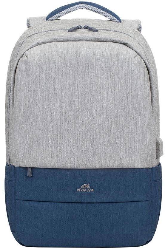 Рюкзак для ноутбука 17.3" Riva 7567 GREY/DARK BLUE — для бизнеса и офиса Рюкзак для ноутбука 17.3" Riva 7567 GREY/DARK BLUE — для бизнеса и офиса