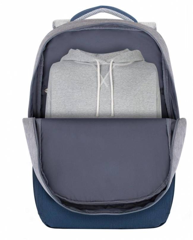 Рюкзак для ноутбука 17.3" Riva 7567 GREY/DARK BLUE — для бизнеса и офиса Рюкзак для ноутбука 17.3" Riva 7567 GREY/DARK BLUE — для бизнеса и офиса