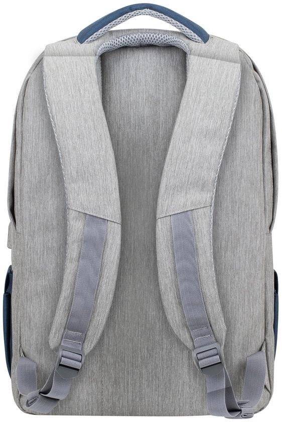 Рюкзак для ноутбука 17.3" Riva 7567 GREY/DARK BLUE — для бизнеса и офиса Рюкзак для ноутбука 17.3" Riva 7567 GREY/DARK BLUE — для бизнеса и офиса