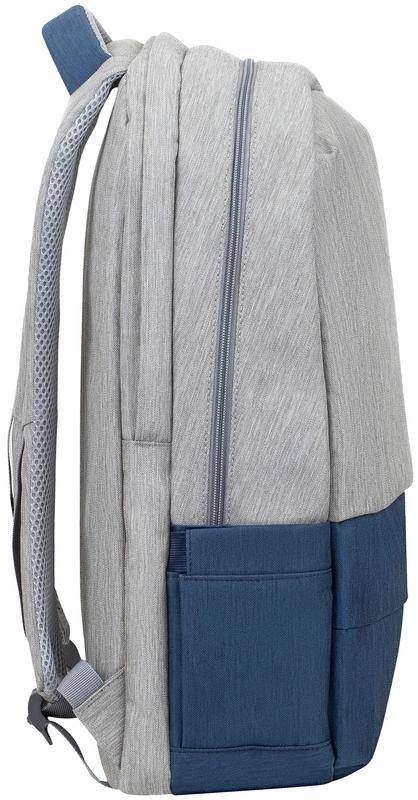 Рюкзак для ноутбука 17.3" Riva 7567 GREY/DARK BLUE — для бизнеса и офиса Рюкзак для ноутбука 17.3" Riva 7567 GREY/DARK BLUE — для бизнеса и офиса