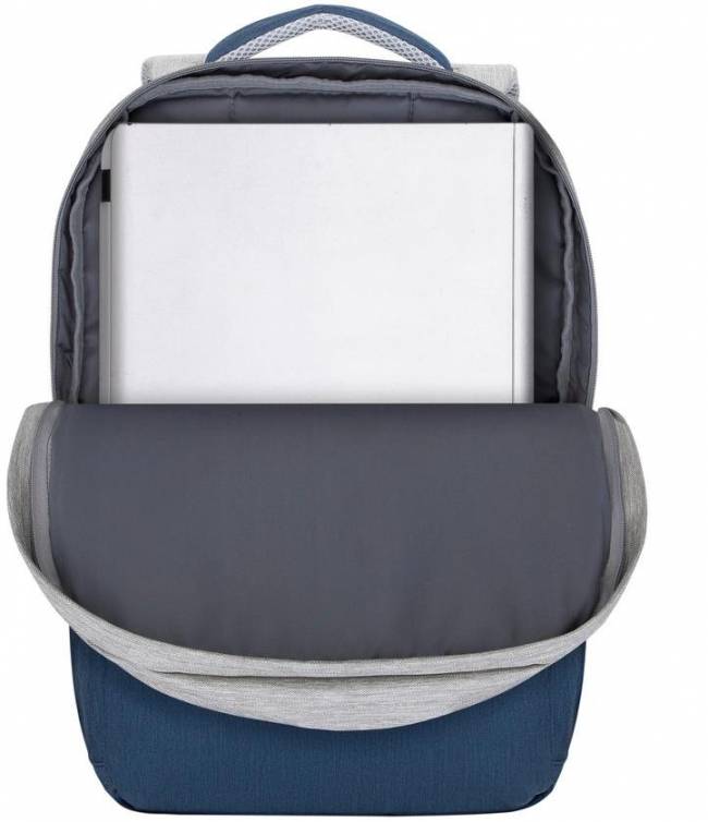Рюкзак для ноутбука 17.3" Riva 7567 GREY/DARK BLUE — для бизнеса и офиса Рюкзак для ноутбука 17.3" Riva 7567 GREY/DARK BLUE — для бизнеса и офиса