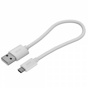 GCR Кабель 0.5m MicroUSB, быстрая зарядка, белый нейлон, GCR-54081 Кабель Greenconnect 0.5 м (GCR-54081)