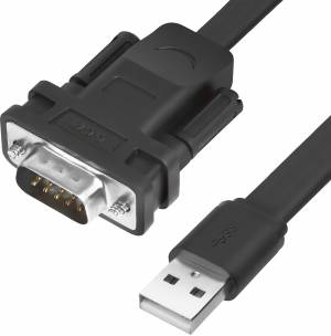 Greenconnect Конвертер-переходник 1.0m плоский, черный, 28/26 AWG, USB 2.0 AM / DB9 RS-232 PROF GCR-UOC5M-BCG-1.0m, чипсет PL2303RA Greenconnect 1.0м плоский, черный, 28/26 AWG, USB 2.0 AM / DB9 RS-232 PROF, чипсет PL2303RA