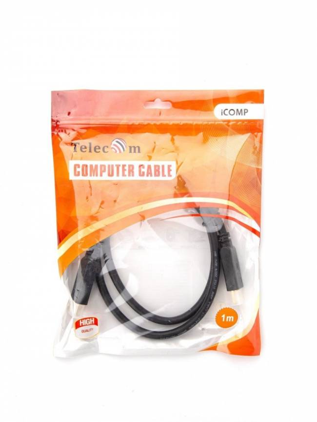 Кабель соединительный DP-DP 1.2V 4K@60Hz  1м, Telecom Pro <CG720-1M> Telecom DisplayPort (m)- DisplayPort (m) 1м — для бизнеса и офиса