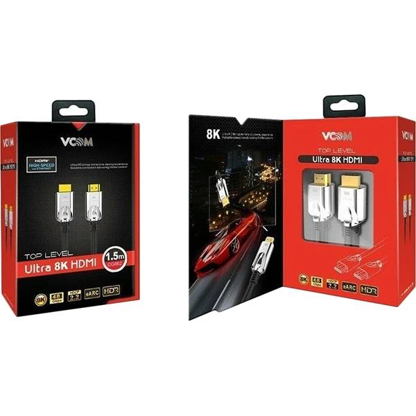 Кабель HDMI 19M/M,ver. 2.1, 8K@60 Hz 2m VCOM <CG862-2M> Кабель VCOM HDMI (m)/HDMI (m) - 2 м (CG862-2M) — для бизнеса и офиса Кабель HDMI 19M/M,ver. 2.1, 8K@60 Hz 2m VCOM <CG862-2M> Кабель VCOM HDMI (m)/HDMI (m) - 2 м (CG862-2M) — для бизнеса и офиса