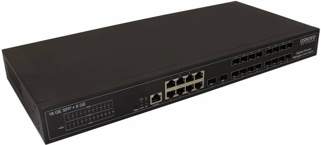 Коммутатор OSNOVO SW-70818/L2 — для бизнеса и офиса Коммутатор OSNOVO SW-70818/L2 — для бизнеса и офиса