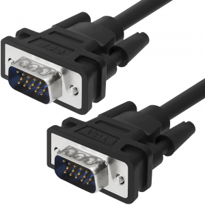 Greenconnect Кабель SVGA 0.5м чёрный, OD6.0mm. 15M / 15M GCR-VM2VM1-0.5m, 28/28 AWG, двойной экран Greenconnect VGA (m) - VGA (m) 0.5м