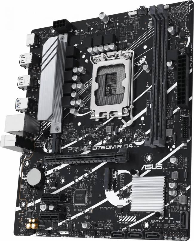 Материнская плата ASUS PRIME B760M-R D4 — для бизнеса и офиса Материнская плата ASUS PRIME B760M-R D4 — для бизнеса и офиса