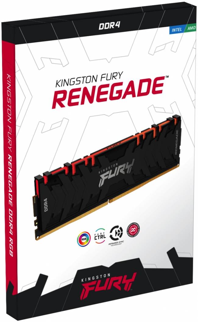 Память оперативная Kingston FURY Renegade RGB KF440C19RBA/8 — для бизнеса и офиса Память оперативная Kingston FURY Renegade RGB KF440C19RBA/8 — для бизнеса и офиса