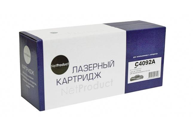 Картридж NetProduct (N-C4092A/EP-22) для HP LJ 1100/3200/Canon LBP 800/810/1110/1120, 2,5K — для бизнеса и офиса Картридж NetProduct (N-C4092A/EP-22) для HP LJ 1100/3200/Canon LBP 800/810/1110/1120, 2,5K — для бизнеса и офиса