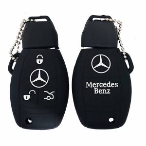 Чехол силиконовый смарт ключа MERCEDES 3 кнопки (с лого)