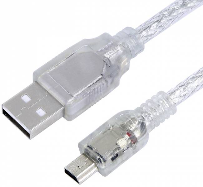 Greenconnect Кабель 1.0m USB 2.0, AM/mini 5P, прозрачный, 28/28 AWG, экран, армированный, морозостойкий, GCR-UM1M5P-BB2S-1.0m Greenconnect USB 2.0 Type-AM - miniUSB 1м — для бизнеса и офиса Greenconnect Кабель 1.0m USB 2.0, AM/mini 5P, прозрачный, 28/28 AWG, экран, армированный, морозостойкий, GCR-UM1M5P-BB2S-1.0m Greenconnect USB 2.0 Type-AM - miniUSB 1м — для бизнеса и офиса