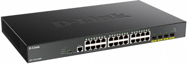 Коммутатор D-Link DGS-1250-28XMP/A1A — для бизнеса и офиса Коммутатор D-Link DGS-1250-28XMP/A1A — для бизнеса и офиса