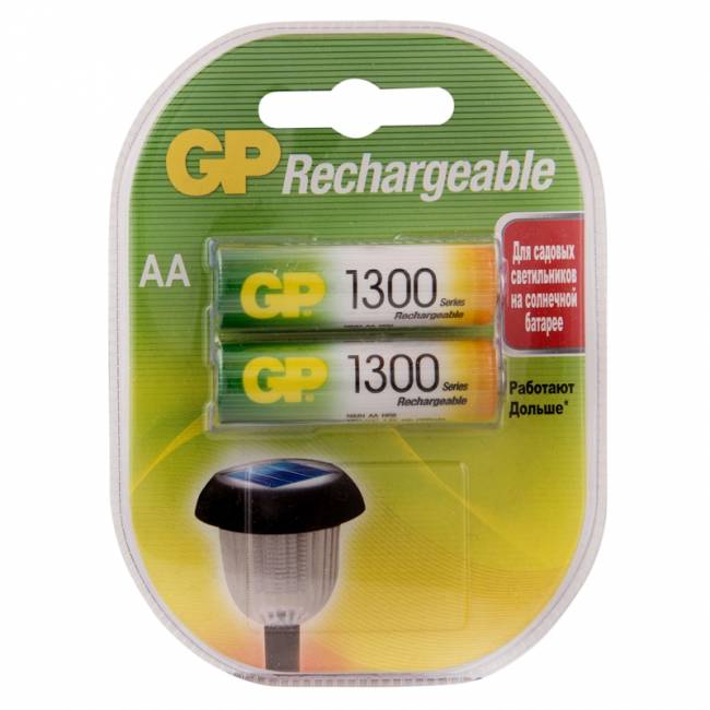 Перезаряжаемые аккумуляторы GP 130AAHC AA, емкость 1300 мАч - 2 шт. в клемшеле GP 130AAHC AA (4891199109850) — для бизнеса и офиса Перезаряжаемые аккумуляторы GP 130AAHC AA, емкость 1300 мАч - 2 шт. в клемшеле GP 130AAHC AA (4891199109850) — для бизнеса и офиса