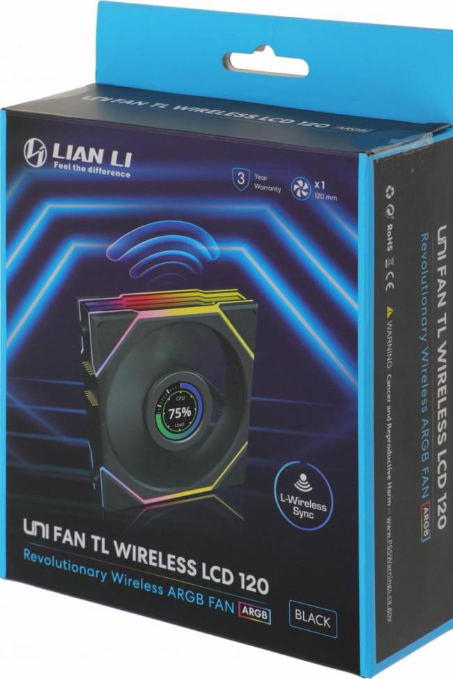 Вентилятор для корпуса Lian-Li G99.12TLLCD1W1B.R0 — для бизнеса и офиса Вентилятор для корпуса Lian-Li G99.12TLLCD1W1B.R0 — для бизнеса и офиса