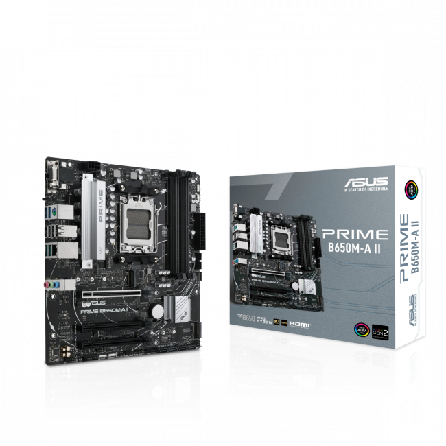 Материнская плата ASUS PRIME B650M-A II — для бизнеса и офиса Материнская плата ASUS PRIME B650M-A II — для бизнеса и офиса