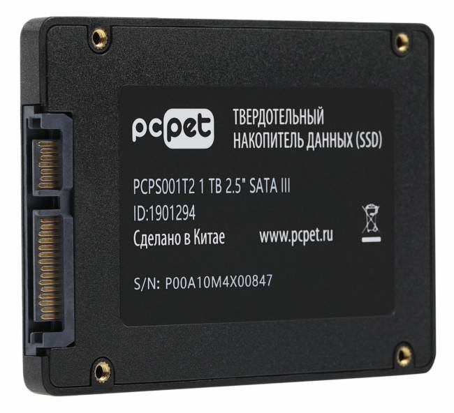 Накопитель SSD PC PET PCPS001T2 — для бизнеса и офиса Накопитель SSD PC PET PCPS001T2 — для бизнеса и офиса