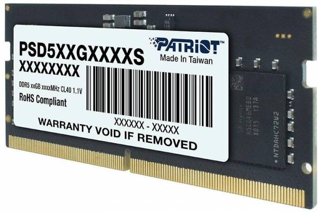 Модули памяти для ноутбука Patriot PSD58G560041S — для бизнеса и офиса Модули памяти для ноутбука Patriot PSD58G560041S — для бизнеса и офиса