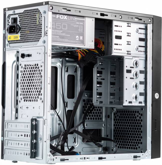 Корпус с блоком питания 450Вт. Foxline FL-733R-FZ450R-U32-NRP — для бизнеса и офиса Корпус с блоком питания 450Вт. Foxline FL-733R-FZ450R-U32-NRP — для бизнеса и офиса