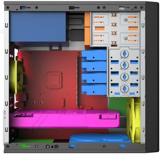 Корпус с блоком питания 450Вт. Foxline FL-733R-FZ450R-U32-NRP — для бизнеса и офиса Корпус с блоком питания 450Вт. Foxline FL-733R-FZ450R-U32-NRP — для бизнеса и офиса