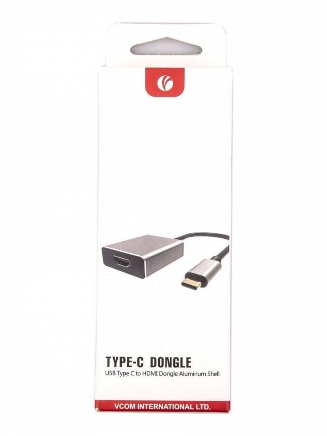 Aдаптер USB 3.1 Type-Cm -->HDMI A(f) 4K@60Hz, Aluminum Shell, VCOM<CU423T> VCOM USB 3.2 Type-C (m) - HDMI (f) — для бизнеса и офиса