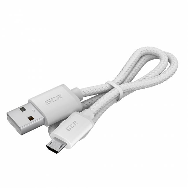GCR Кабель 1.0m MicroUSB, быстрая зарядка, белый нейлон, GCR-54082 Кабель Greenconnect 1 м (GCR-54082) — для бизнеса и офиса GCR Кабель 1.0m MicroUSB, быстрая зарядка, белый нейлон, GCR-54082 Кабель Greenconnect 1 м (GCR-54082) — для бизнеса и офиса