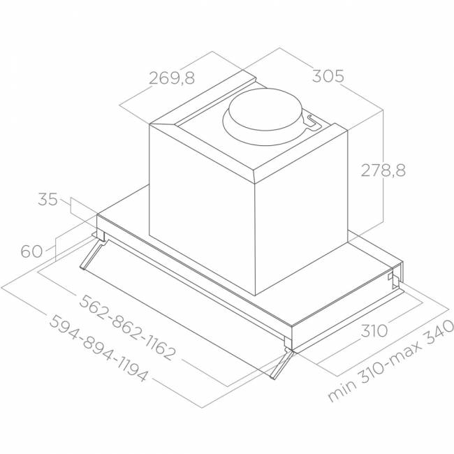 Встраиваемая вытяжка ELICA ELICA BOXIN ADVANCE IX/A/60 PRF0180599A — для бизнеса и офиса