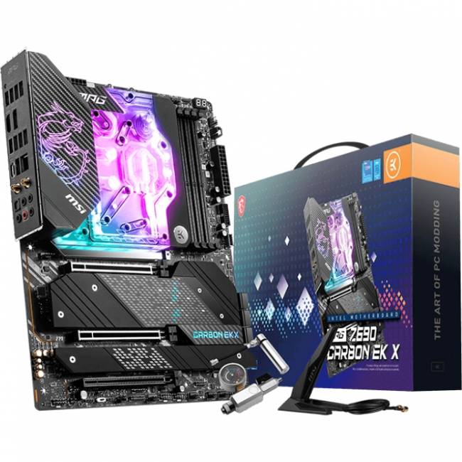 Материнская плата MSI MPG Z690 CARBON EK X — для бизнеса и офиса Материнская плата MSI MPG Z690 CARBON EK X — для бизнеса и офиса