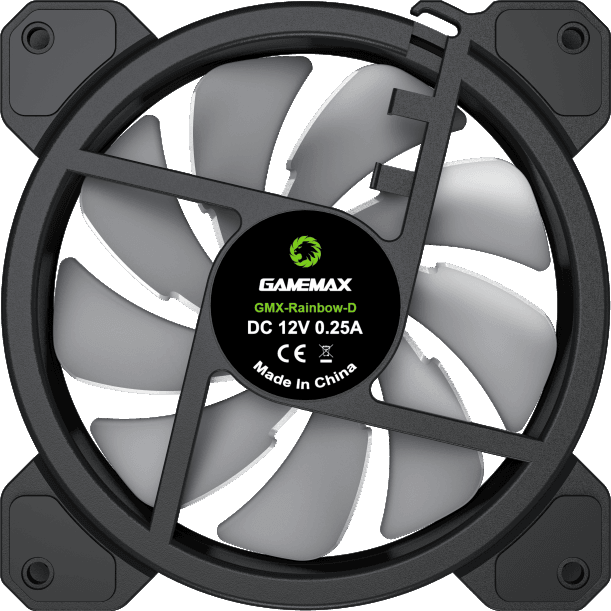 Кулер для корпуса ПК Gamemax FN-12Rainbow-D — для бизнеса и офиса Кулер для корпуса ПК Gamemax FN-12Rainbow-D — для бизнеса и офиса