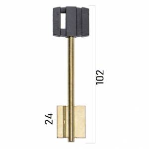 Заготовка дверного ключа Бордер-7 BRD7DP 102*21*24 мм