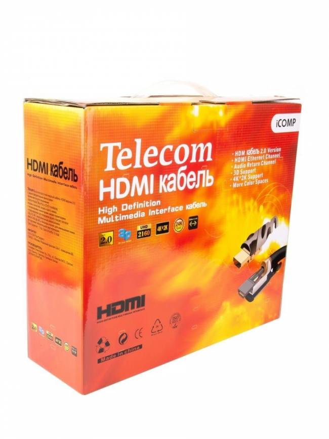 Кабель HDMI-19M --- HDMI-19M ver 2.0 4K*30Hz, 20m 2F Telecom Pro <TCG220F-20M> VCOM HDMI (m) - HDMI (m) 20м — для бизнеса и офиса Кабель HDMI-19M --- HDMI-19M ver 2.0 4K*30Hz, 20m 2F Telecom Pro <TCG220F-20M> VCOM HDMI (m) - HDMI (m) 20м — для бизнеса и офиса