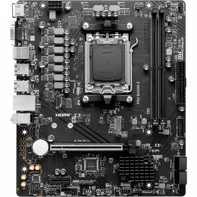 Материнская плата MSI PRO B650M-E — для бизнеса и офиса Материнская плата MSI PRO B650M-E — для бизнеса и офиса