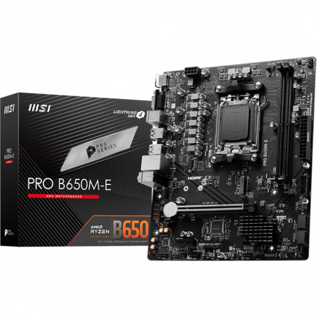Материнская плата MSI PRO B650M-E — для бизнеса и офиса Материнская плата MSI PRO B650M-E — для бизнеса и офиса