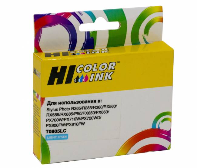 Картридж Hi-Black (HB-T0805) для Epson Stylus Photo P50/PX660/700W/800FW/R265, LC — для бизнеса и офиса
