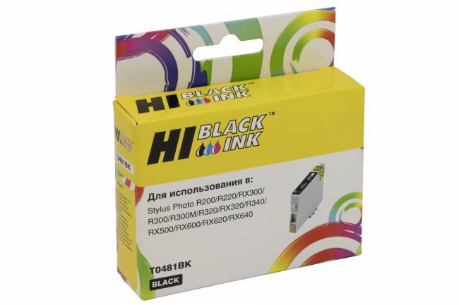 Картридж Hi-Black (HB-T0481) для Epson Stylus Photo R200/R300/RX500/RX600, Bk — для бизнеса и офиса Картридж Hi-Black (HB-T0481) для Epson Stylus Photo R200/R300/RX500/RX600, Bk — для бизнеса и офиса