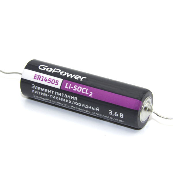 Батарейка GoPower 14505 PC1 Li-SOCl2 3.6V с выводами (1/10/500) Батарейка GoPower 14505 (00-00015332) — для бизнеса и офиса Батарейка GoPower 14505 PC1 Li-SOCl2 3.6V с выводами (1/10/500) Батарейка GoPower 14505 (00-00015332) — для бизнеса и офиса