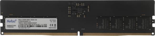 Модуль памяти Netac NTBSD5P56SP-16 — для бизнеса и офиса Модуль памяти Netac NTBSD5P56SP-16 — для бизнеса и офиса
