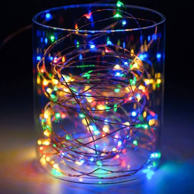 Гирлянда Гирлянда 20LED CR2032, 1 режим, 2 м, медь, разноцветная — для бизнеса и офиса Гирлянда Гирлянда 20LED CR2032, 1 режим, 2 м, медь, разноцветная — для бизнеса и офиса