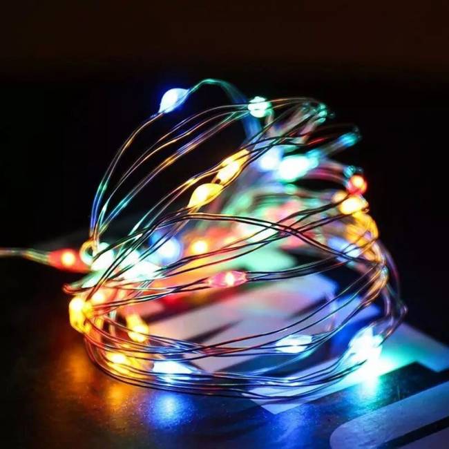 Гирлянда Гирлянда 20LED CR2032, 1 режим, 2 м, медь, разноцветная — для бизнеса и офиса Гирлянда Гирлянда 20LED CR2032, 1 режим, 2 м, медь, разноцветная — для бизнеса и офиса