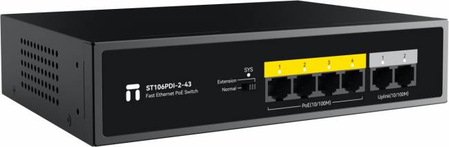 Коммутатор Netis ST106PDI-2-43 — для бизнеса и офиса