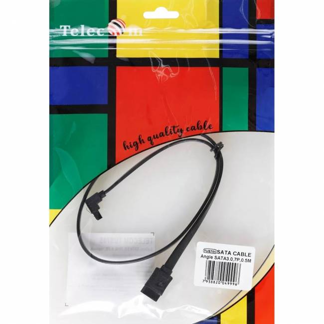 Кабель SATA M --SATA M 3.0V 7 pin угловой разъем Telecom 0.5m <TUS705-0.5M> Кабель-переходник Telecom SATA III/SATA III (TUS705-0.5M) — для бизнеса и офиса Кабель SATA M --SATA M 3.0V 7 pin угловой разъем Telecom 0.5m <TUS705-0.5M> Кабель-переходник Telecom SATA III/SATA III (TUS705-0.5M) — для бизнеса и офиса