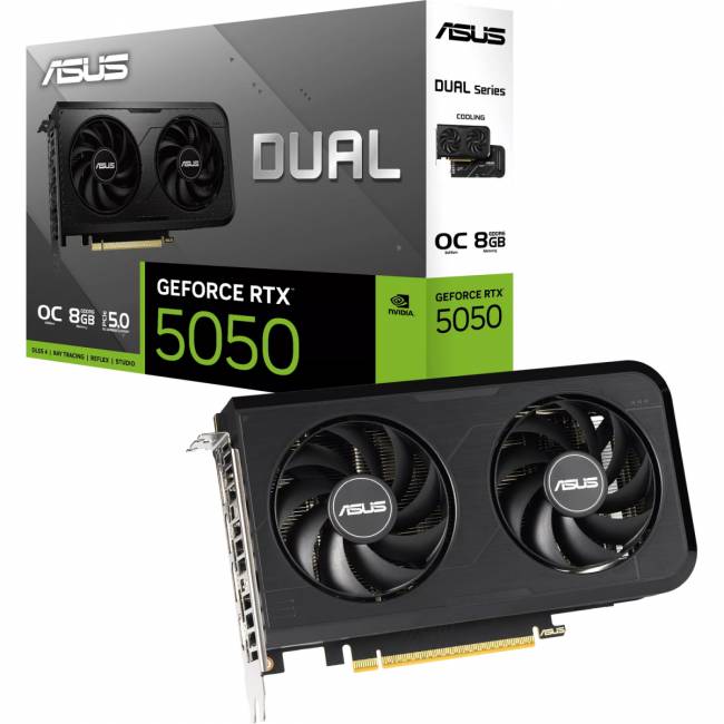 Видеокарта ASUS DUAL-RTX5050-O8G (90YV0N72-M0NA00) — для бизнеса и офиса Видеокарта ASUS DUAL-RTX5050-O8G (90YV0N72-M0NA00) — для бизнеса и офиса