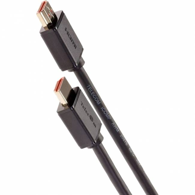 Кабель HDMI-19M --- HDMI-19M ver 2.0+3D/Ethernet ,2m Telecom <TCG215-2M> Кабель Telecom HDMI (m)/HDMI (m) - 2 м (TCG215-2M) — для бизнеса и офиса