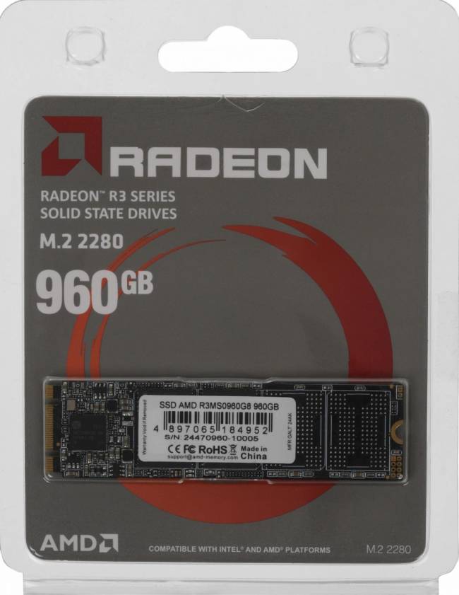 Накопитель SSD AMD R3MS0960G8 — для бизнеса и офиса Накопитель SSD AMD R3MS0960G8 — для бизнеса и офиса