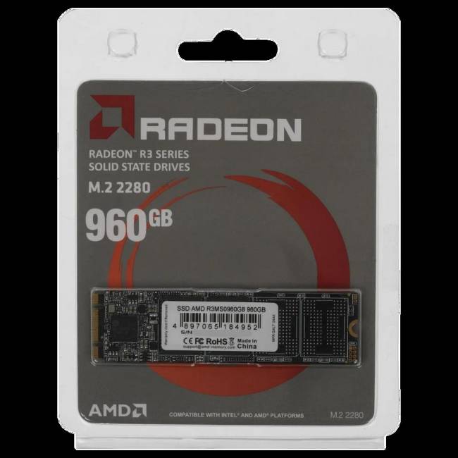 Накопитель SSD AMD R3MS0960G8 — для бизнеса и офиса Накопитель SSD AMD R3MS0960G8 — для бизнеса и офиса