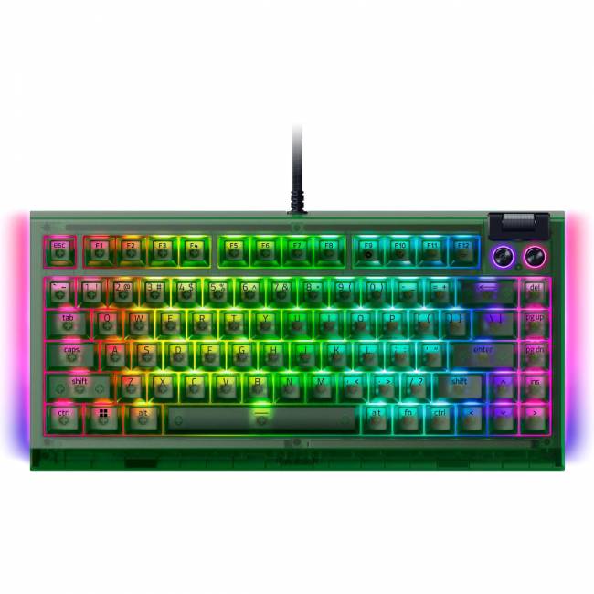 Игровая клавиатура Razer BlackWidow V4 75% - Phantom Green Ed. - US Layout Razer RZ03-05003300-R3M1 — для бизнеса и офиса Игровая клавиатура Razer BlackWidow V4 75% - Phantom Green Ed. - US Layout Razer RZ03-05003300-R3M1 — для бизнеса и офиса