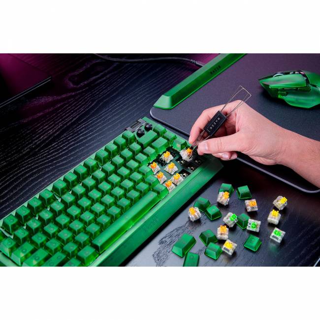 Игровая клавиатура Razer BlackWidow V4 75% - Phantom Green Ed. - US Layout Razer RZ03-05003300-R3M1 — для бизнеса и офиса Игровая клавиатура Razer BlackWidow V4 75% - Phantom Green Ed. - US Layout Razer RZ03-05003300-R3M1 — для бизнеса и офиса