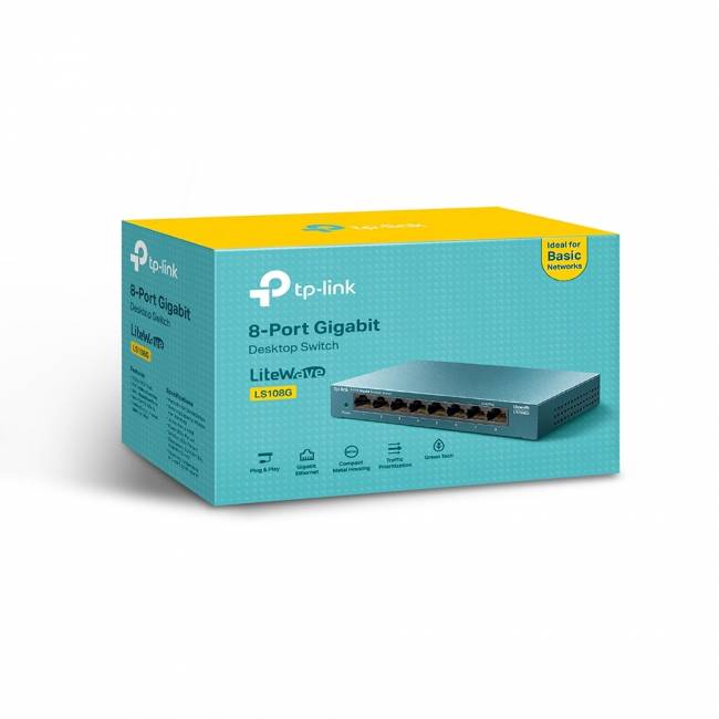 Коммутатор TP-Link LS108G — для бизнеса и офиса Коммутатор TP-Link LS108G — для бизнеса и офиса